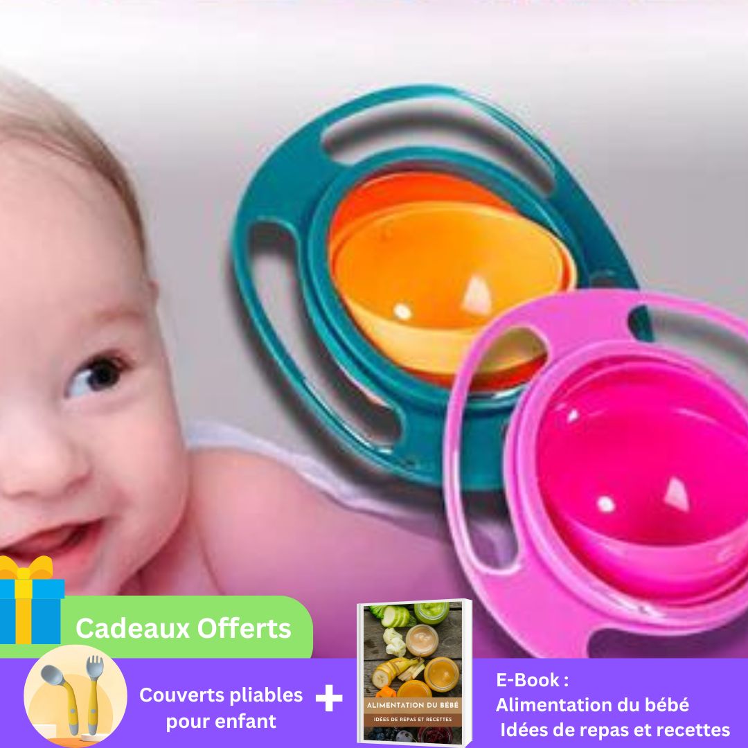 BabyBol™ | Bol Rotatif 360° pour Bébé et Enfant - L'Univers de Bébé & Maman